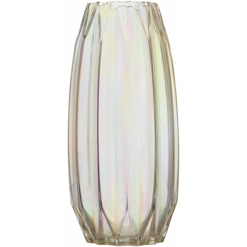 Premier Housewares Petro Large Glass Vase with Iridescent Finish