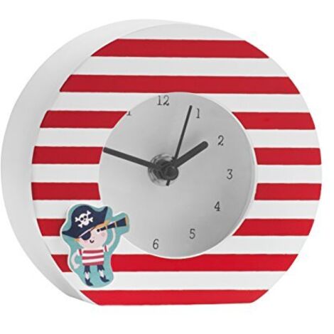 Premier Housewares Pirate Orologio da Tavolo, Pvc, Multicolore, 13x5x12 cm
