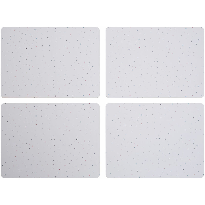 Placemats And Coaster Black And White Speckled Sets 4 Table Mats And Coasters Set Contemporary Coasters Durable Printed Coasters Set Of 4 w29 x d22 x