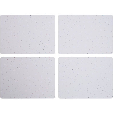 Premier Housewares Placemats And Coaster Black And White Speckled Sets 4 Table Mats And Coasters Set Contemporary Coasters Durable Printed Coasters Set Of 4 w29 x d22 x h1cm