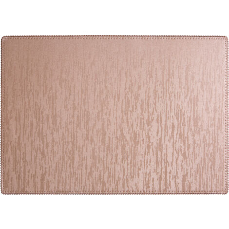 Premier Housewares Placemats And Coaster Rectangle Champagne Sets 4 Leather Table Mats And Coasters Set Contemporary Wooden Coasters Durable Textured Coasters Set Of 4 w43 x d30 x h1cm