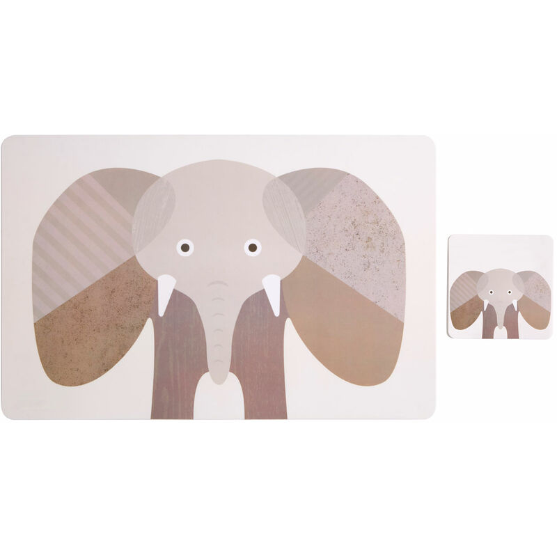 Placemats And Coaster Rectangle Elephant Sets 2 Leather Table Mats And Coasters Set Contemporary Safari Coasters Durable Printed Coasters Set Of 2