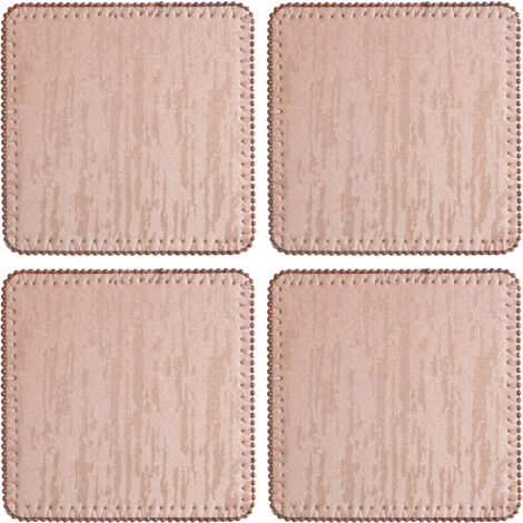 Premier Housewares Placemats And Coaster Square Sets 4 Leather Table Mats And Coasters Set Contemporary Wooden Coasters Durable Textured Coasters Set Of 4 11 x 11 x 1