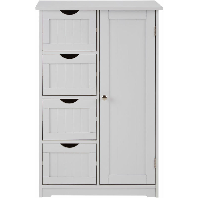 Premier Housewares - Portern 4 Drawer Single Door Cabinet