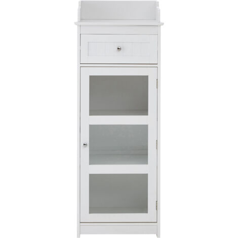 Premier Housewares Portland Glass Door Floor Standing Cabinet