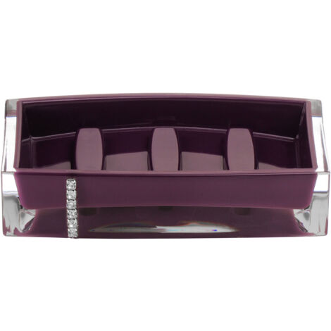 Premier Housewares Purple Acrylic and Crystal Soap Dish