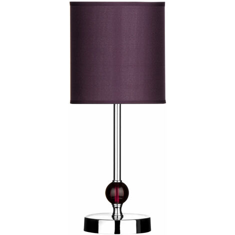Premier Housewares Purple Acrylic Ball Table Lamp with EU Plug