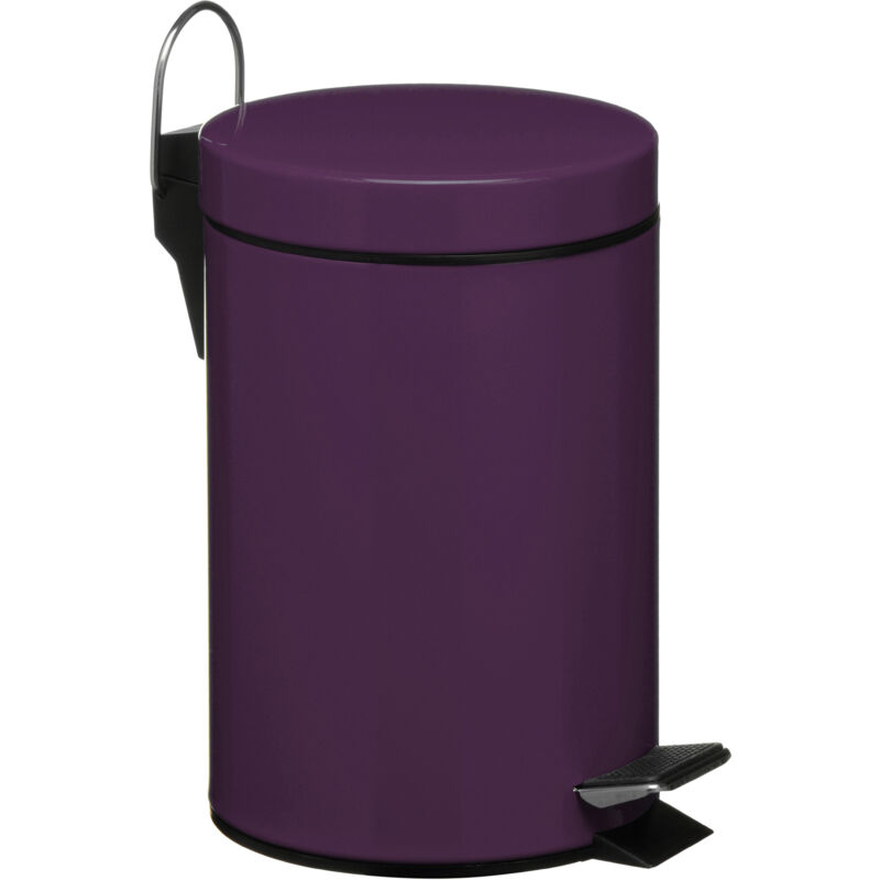Premier Housewares Purple Pedal Bin - 3 Ltr