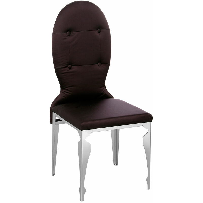 Purple Silk Chair with Stainless Steel Legs - Premier Housewares