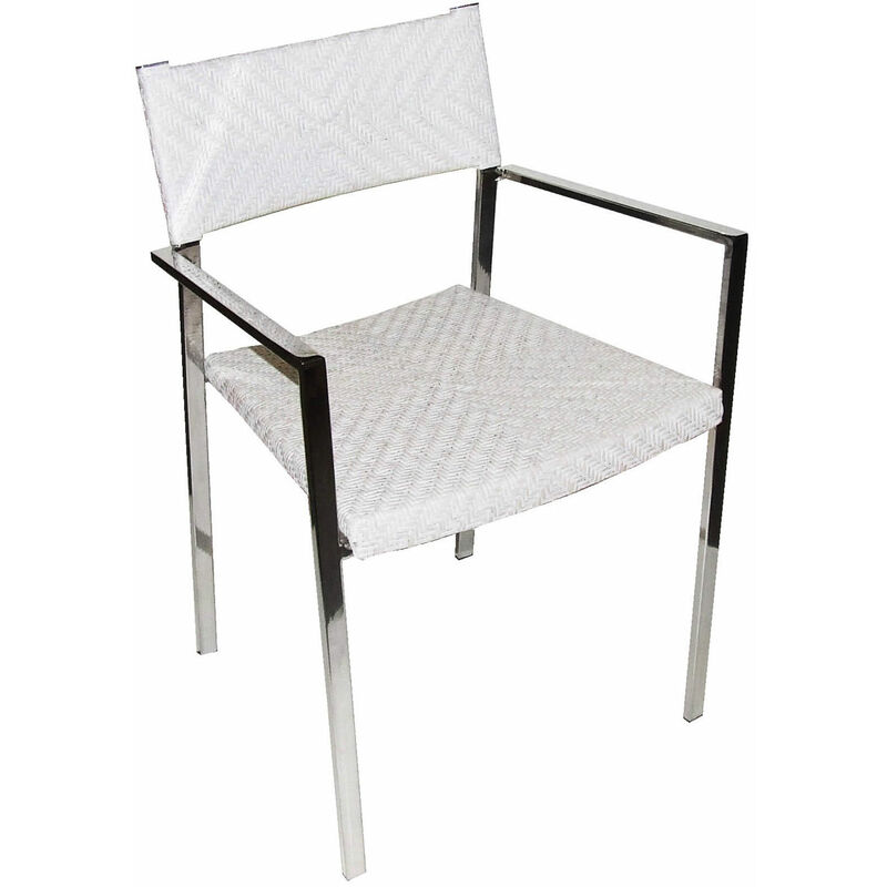 Raffia Seat Chairs with Metal Legs - Set of 2 - Premier Housewares