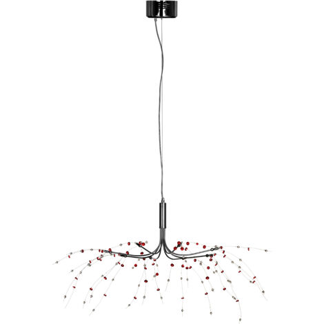 Premier Housewares Red and Clear 8 Light Ceiling Light