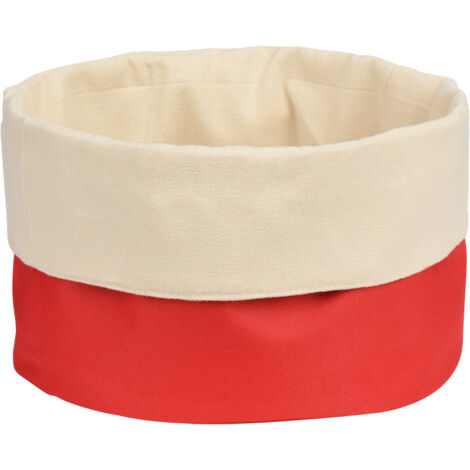 Premier Housewares Red and Cream Folded Design Bread Basket