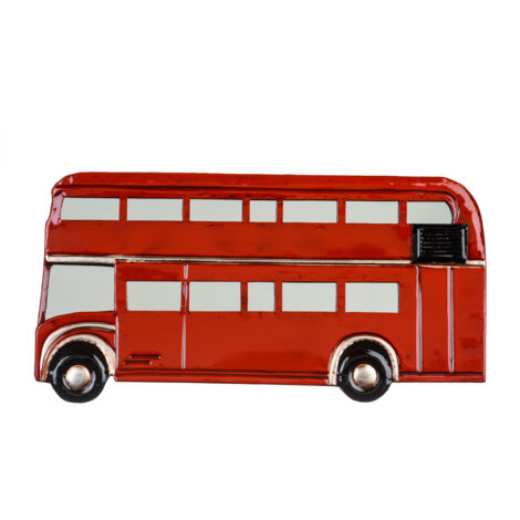 Premier Housewares Red Bus Metal Wall Art