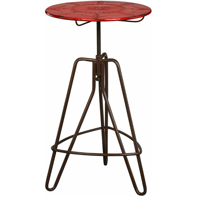 Premier Housewares - Red Metal Artisan Table