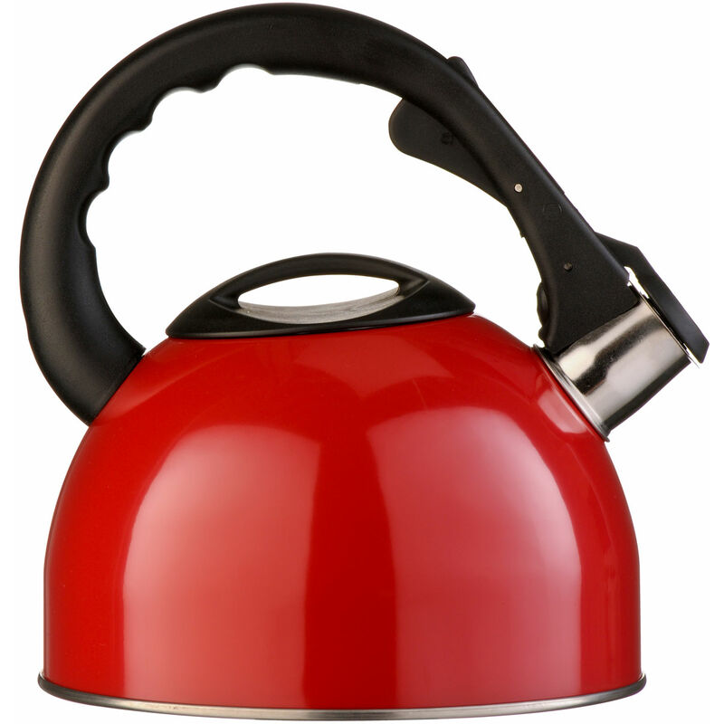 Premier Housewares - Red Whistling Kettle - 2.5 Ltr