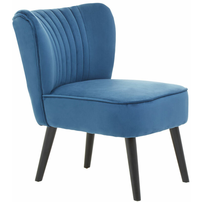 Regents Park Blue Velvet Chair - Premier Housewares
