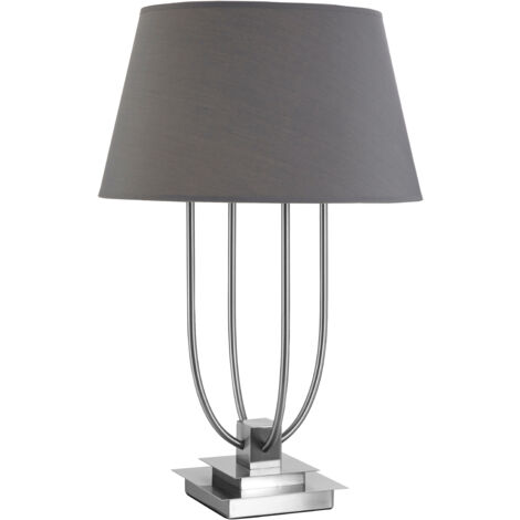 Premier Housewares Regents Park Grey Shade Table Lamp