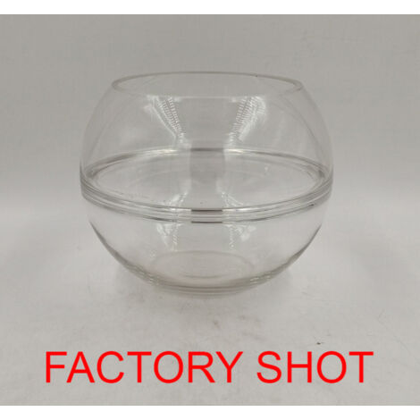 Premier Housewares Room Decor Flower Vase Clear Fish Vase Round Glass Vases For Flowers Black Modern Floor Vase 20 x 20 x 16