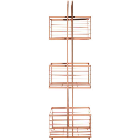 Showerdrape Dante White Freestanding Bathroom Floor Shower Caddy