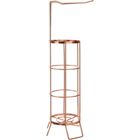 Premier Housewares Rose Gold Toilet Roll Holder