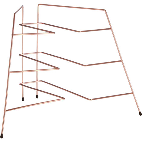 Premier Housewares Rowan Copper Plated Corner Plate Rack