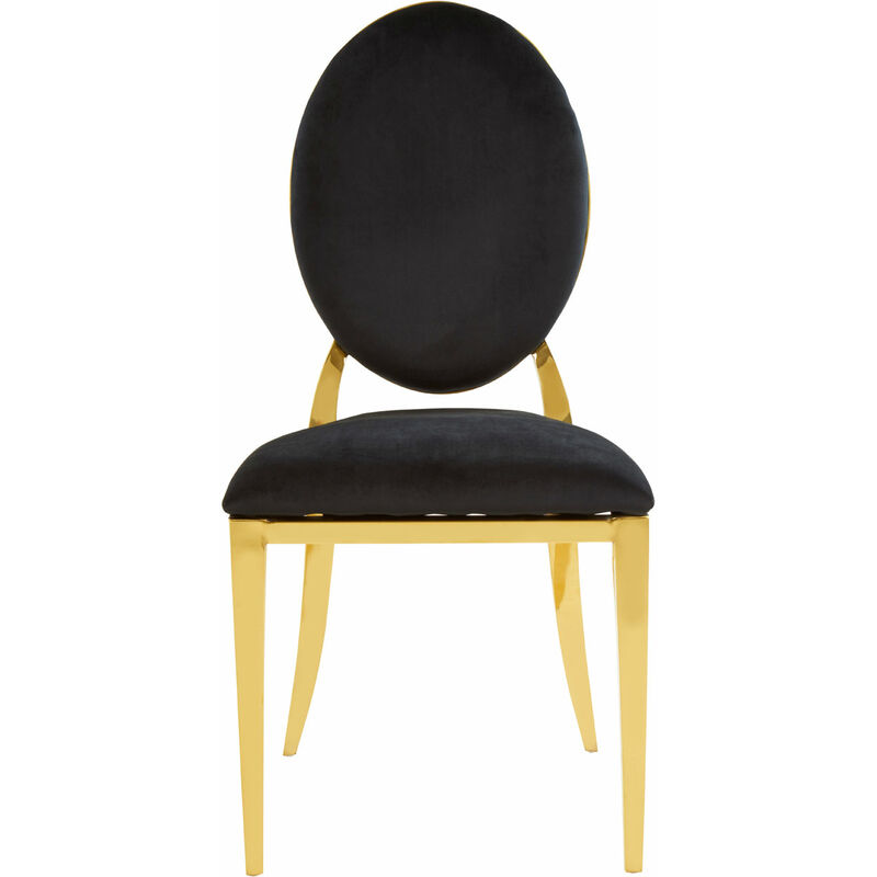 Sarita Stackable Gold Finish Dining Chair - Premier Housewares