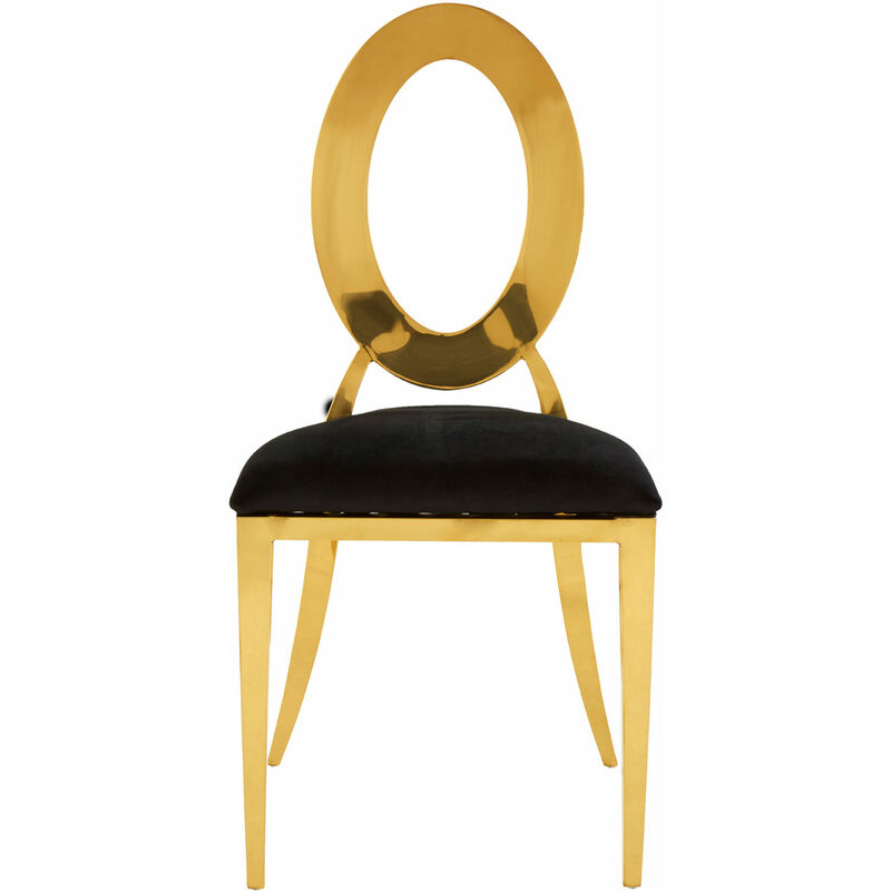 Premier Housewares Sarita Stackable Gold Frame Dining Chair