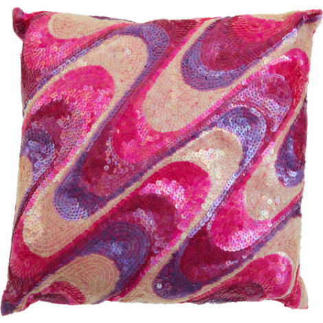 Premier Housewares Sequins Pink Cushion Comfortable Cushion With Sequin Detail Ideal For Living Room And Bedroom Decorative Sofa Cushions 13 x 40 x 40