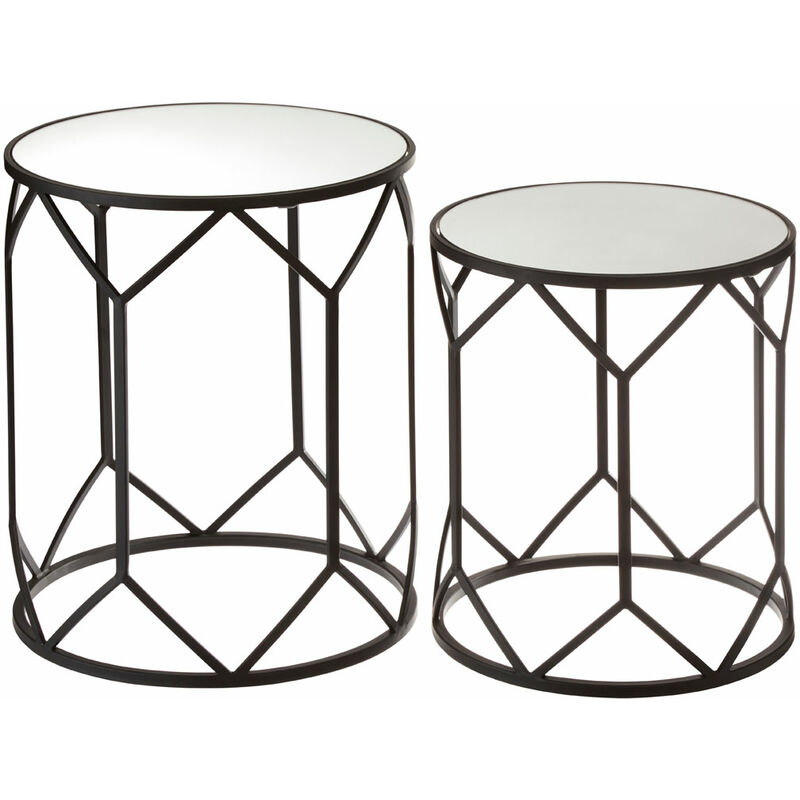 Set of 2 Avantis Polygonal Frame Tables - Premier Housewares