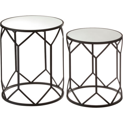 Premier Housewares Set of 2 Avantis Polygonal Frame Tables
