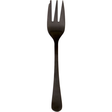 Premier Housewares Set of 6 Retro Forks For Dinnerware Black Finish Desert Fork For Cake And Pastry / Rust Resistant Cutlery Forks For Catering And Events 14.5 x 3.5 x 3
