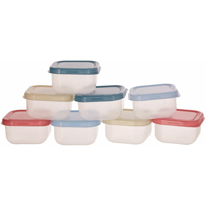 Premier Housewares Set of 8 Multicolour Mini Storage Containers