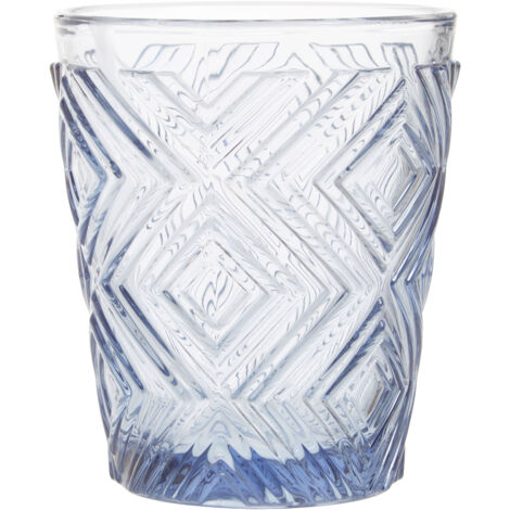Premier Housewares Set of Four Fleur Blue Tumblers