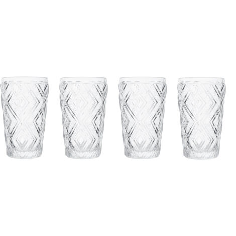 Premier Housewares Set of Four Fleur Highball Glasses