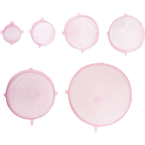 Premier Housewares Set of Six Zing Pink Silicone Lids