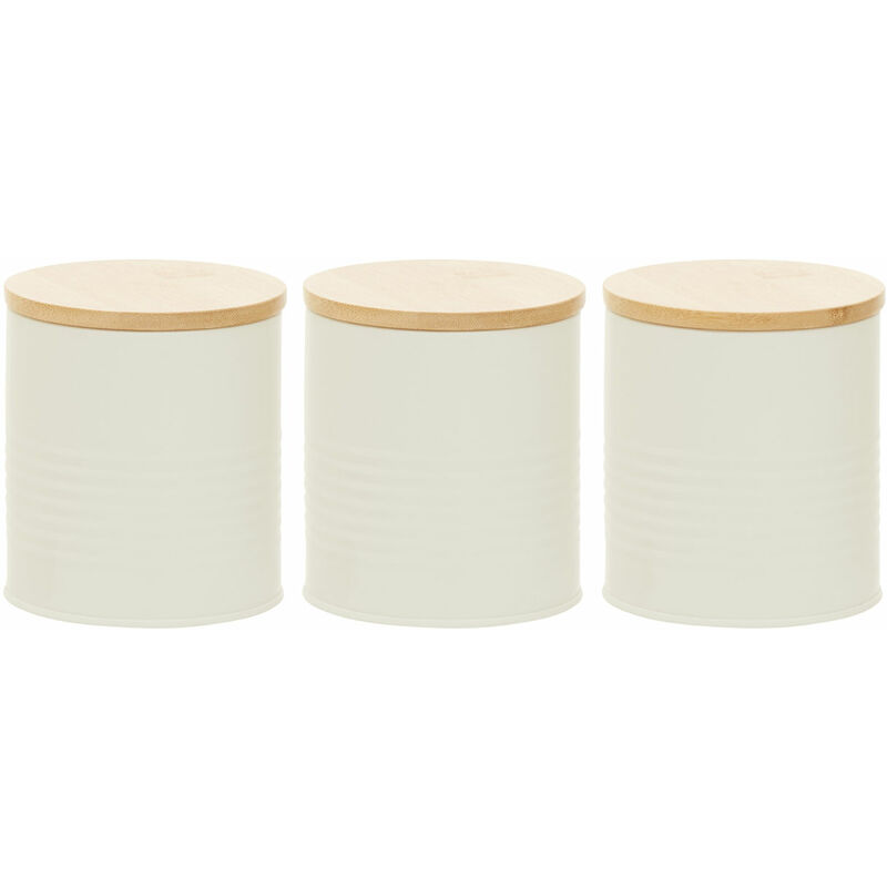 Set of three Alton Cream Cannisters - Premier Housewares
