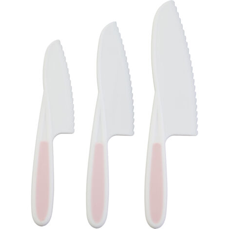 Premier Housewares Set of Three Zing Pastel Pink Knives