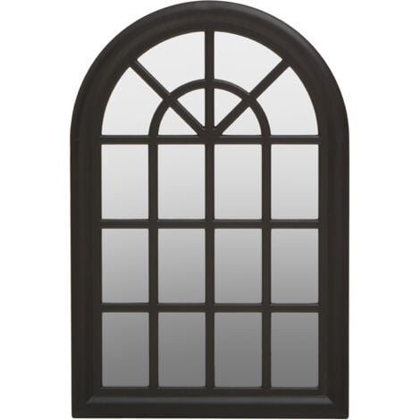 Premier Housewares Shayla Matte Black Wall Mirror