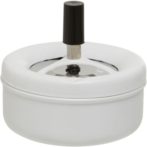 Premier Housewares Siberia Matte White Medium Spinning Ashtray