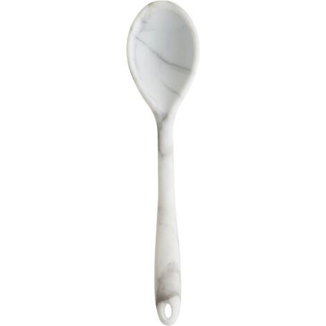 Premier Housewares Silicone Spoon Heat Resistant Spoon For Non Stick Pan Marble Effect Spoon Silicone With Tapered Handle Pancake Spoon 6 x 2 x 27