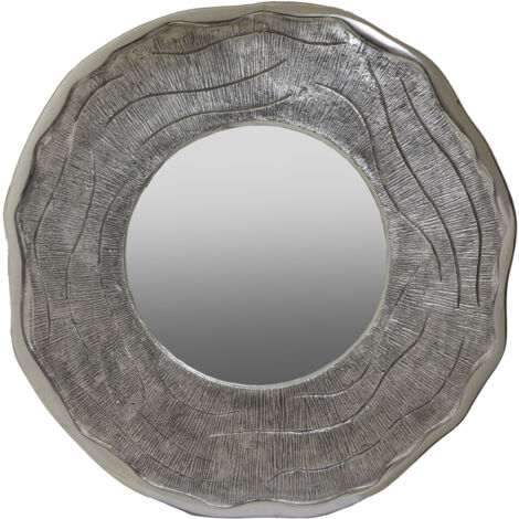 Premier Housewares Silva Large Oak Effect Silver Wall Mirror