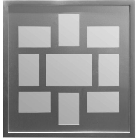 Premier Housewares Silver 9 Photo Rectangular Multi Frame