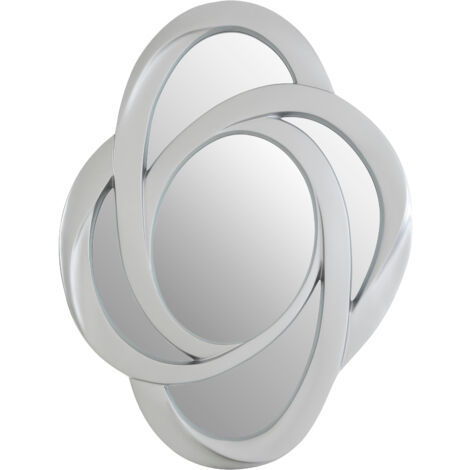 Premier Housewares Silver Finish Elliptical Design Wall Mirror