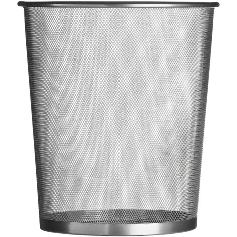 Premier Housewares Silver Wire Mesh Large Waste Paper Bin
