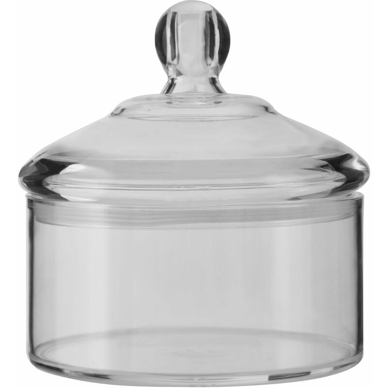 Small Round Canister For Food Storage Transparent Airtight Jar With Round Lid / Jars Canister For Tea Coffee Sugar And Spices 14 x 14 x 14 - Premier