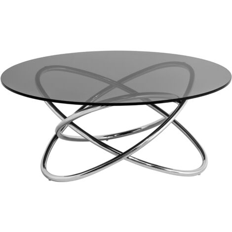 Premier Housewares Smoke Glass Top Coffee Table
