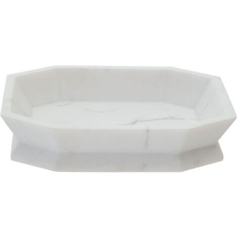 Premier Housewares Soap Dish Durable Dishes For Bathroom Grey Polyresin Dish With 3D Design Soaps Tray / Trays 10 x 3 x 13