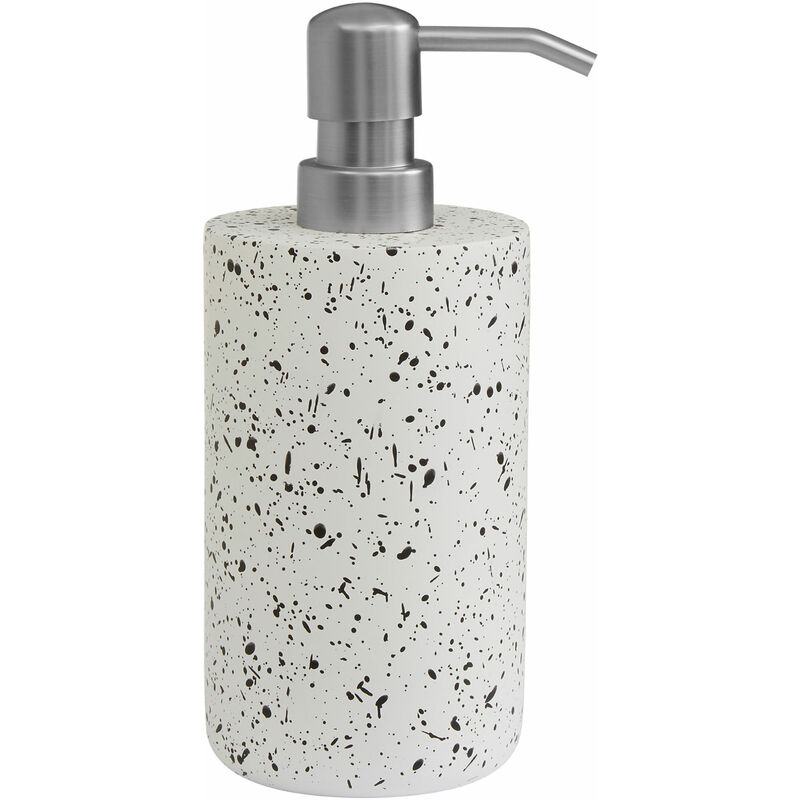 Premier Housewares - Soap Dispenser Grey And Black Soap Dispenser Pump Luxe Pump Bottle Dispenser Contemporary Bathroom Soap Dispenser Bottle 18 x 7