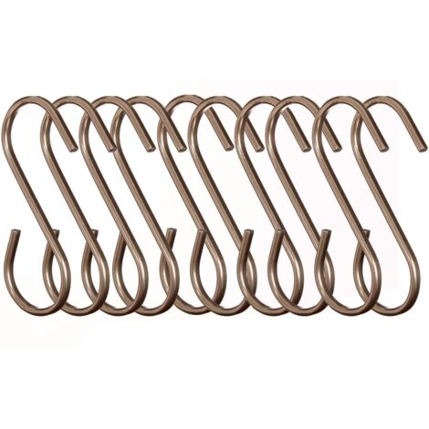 Premier Housewares Sorello Brushed Steel Hooks - Set of 10