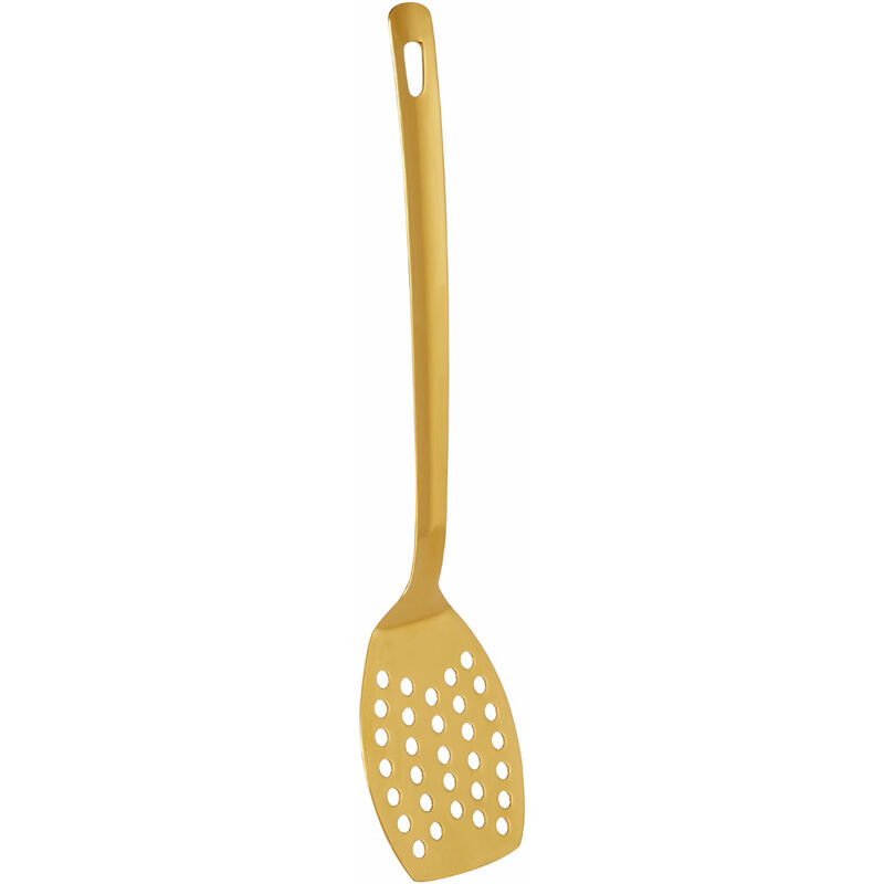Premier Housewares Stainless Steel Spatula Stain Resistant Spatula For Non Stick Pan With Gold Finish Spatulas & Turners Fish Turner 4 x 33 x 8
